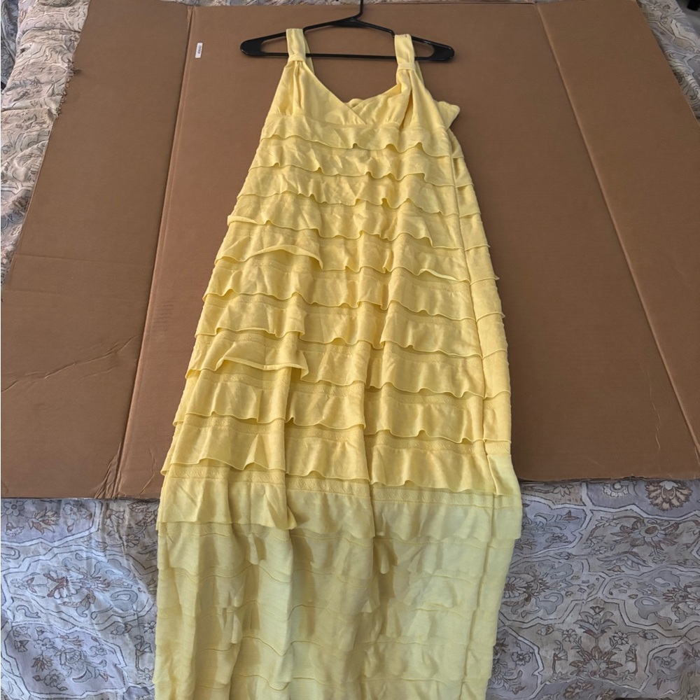 Max Edition Yellow Ruffled Maxi Dress